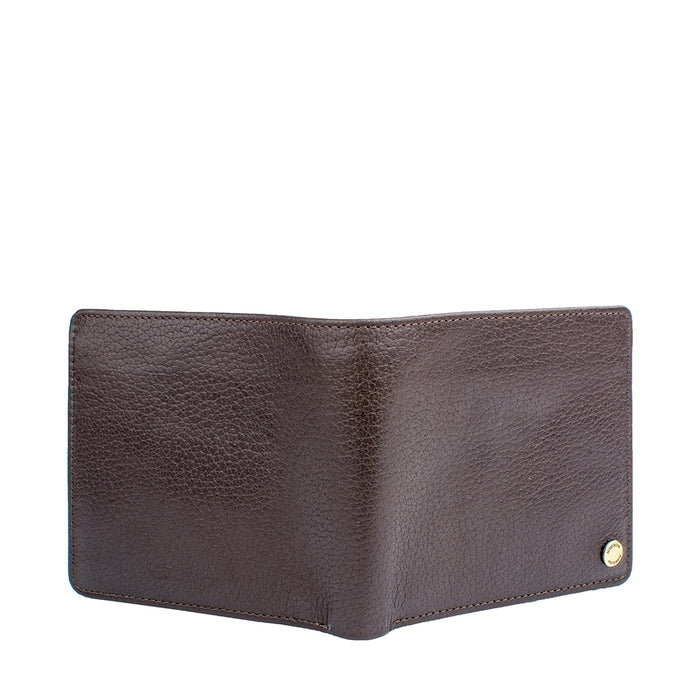 036-02 Sb Brown Leather Bi-Fold Wallet