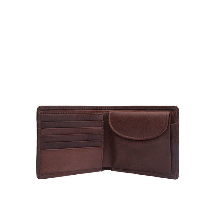 215010 Brown Leather Bi-Fold Wallet