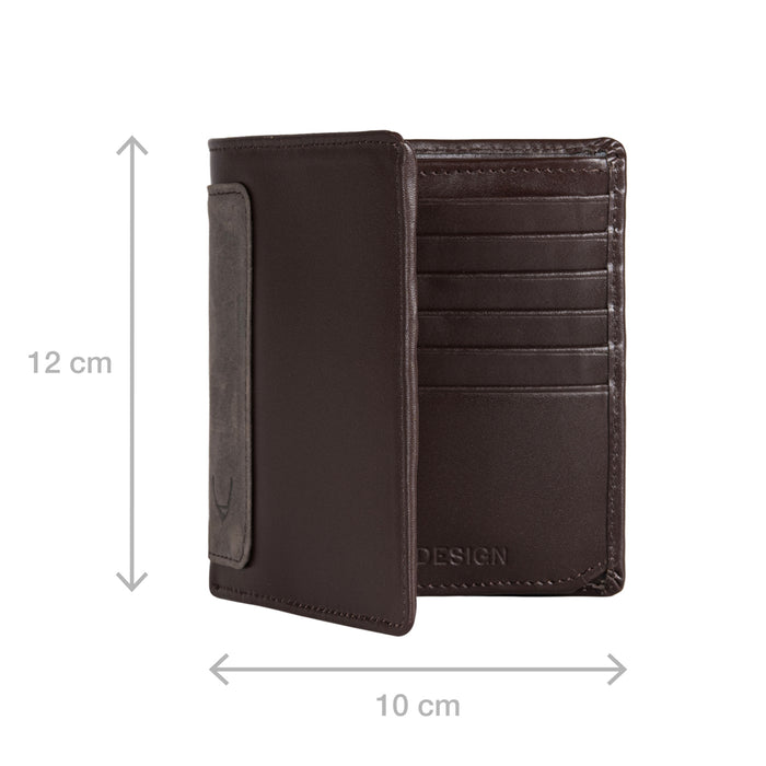 253-L015  Brown Leather Bi-Fold Wallet