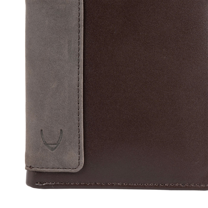 253-L015  Brown Leather Bi-Fold Wallet
