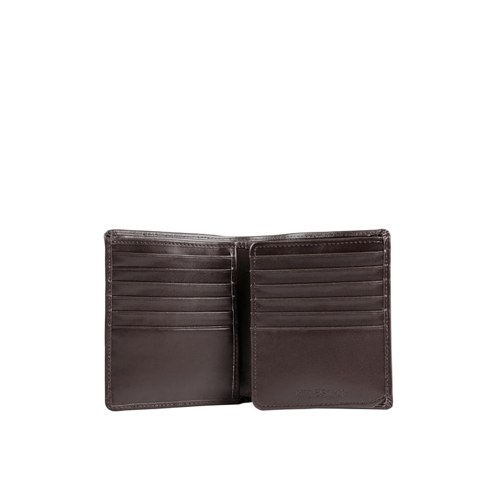 253-L015  Brown Leather Bi-Fold Wallet