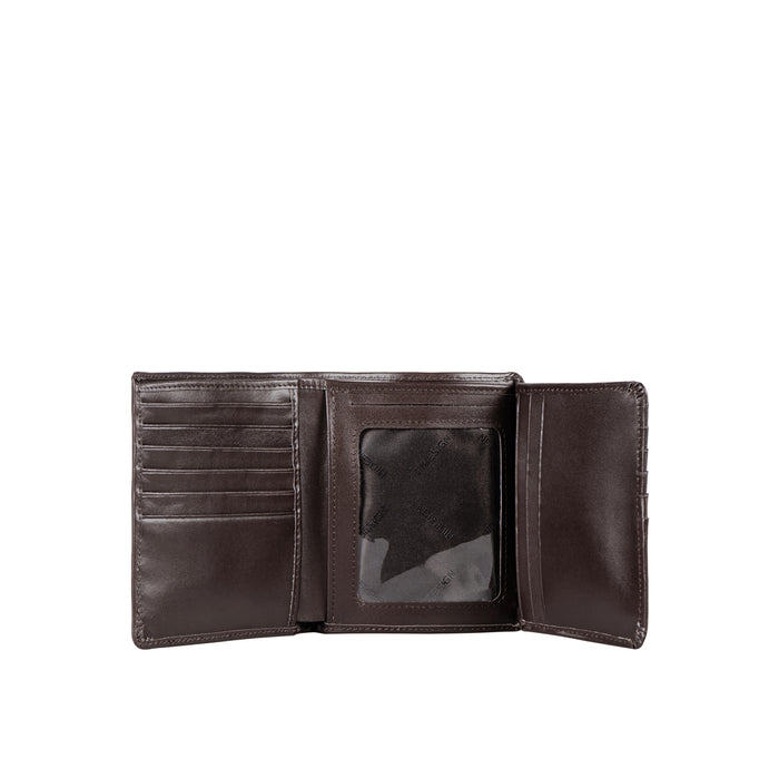 253-L015  Brown Leather Bi-Fold Wallet