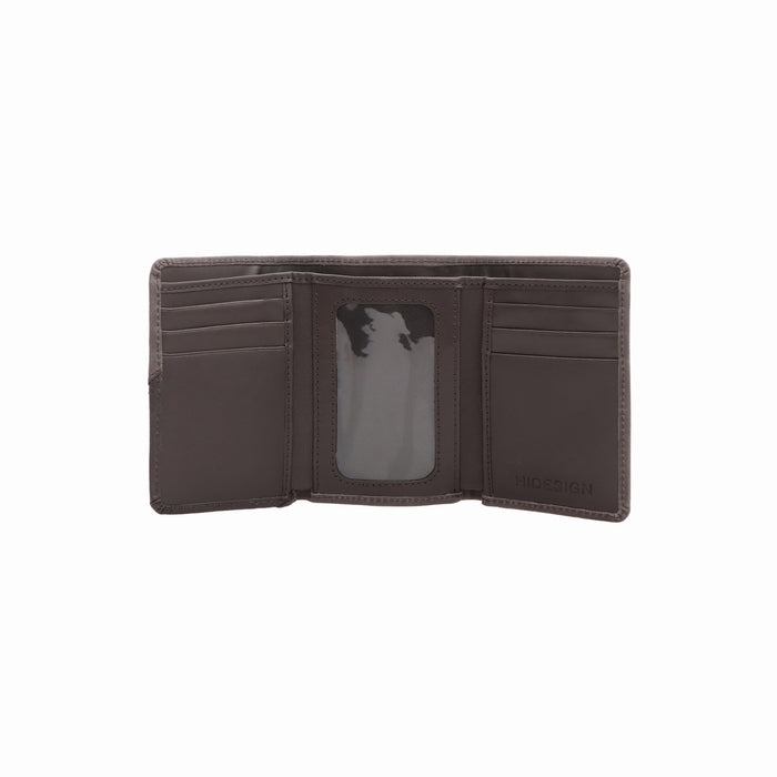 255-Tf  Brown Leather Trifold Wallet