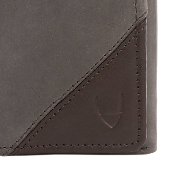 255-Tf  Brown Leather Trifold Wallet