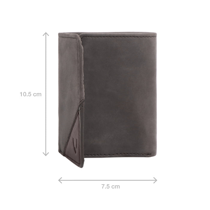 255-Tf  Brown Leather Trifold Wallet