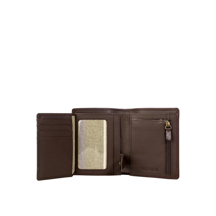 258-L108F  Brown Leather Bi-Fold Wallet