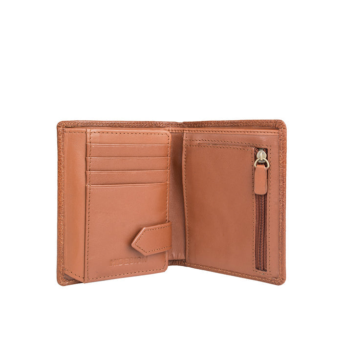258-L108F  Tan Leather Bi-Fold Wallet