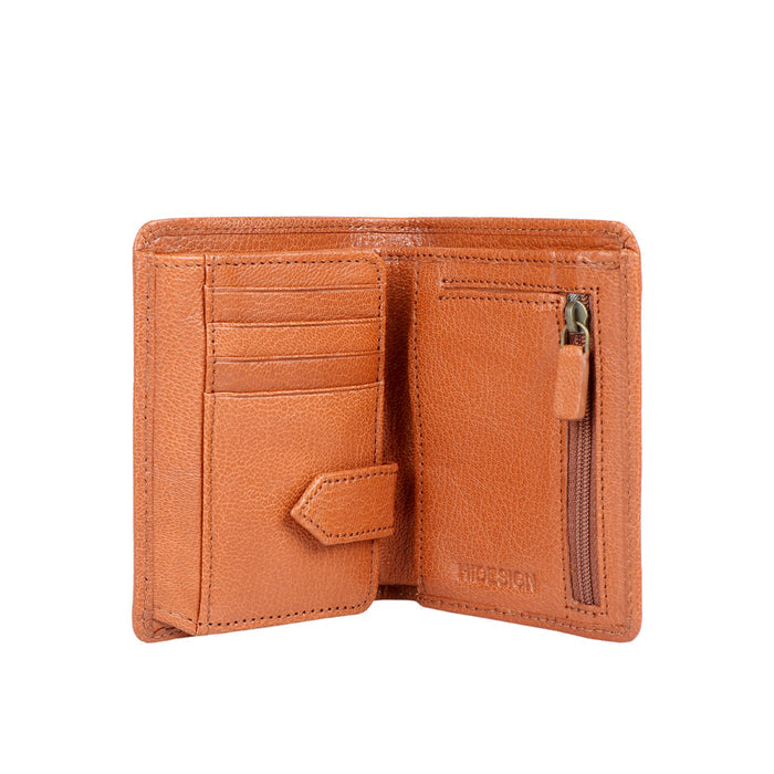 258-L108F  Tan Leather Bi-Fold Wallet