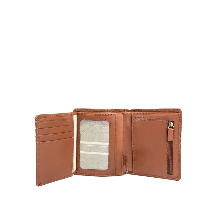 258-L108F  Tan Leather Bi-Fold Wallet