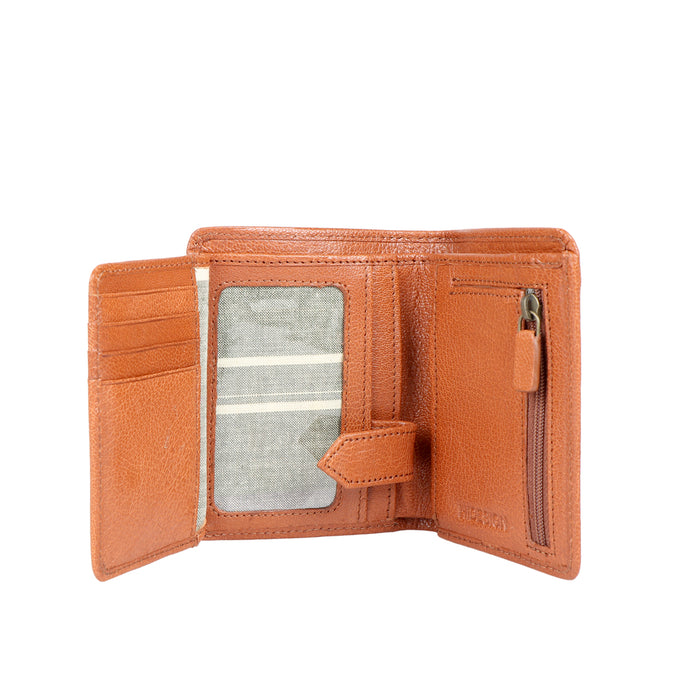 258-L108F  Tan Leather Bi-Fold Wallet