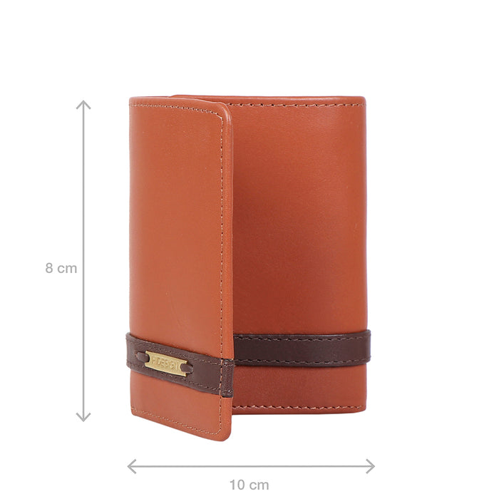 259-Tf Tan Leather Trifold Wallet