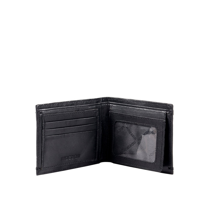 261-2021S  Black Leather Bi-Fold Wallet