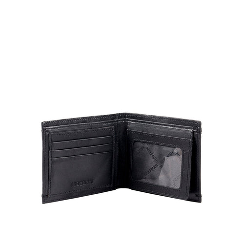 261-2021S  Black Leather Bi-Fold Wallet
