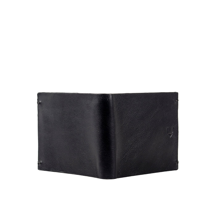 261-2021S  Black Leather Bi-Fold Wallet