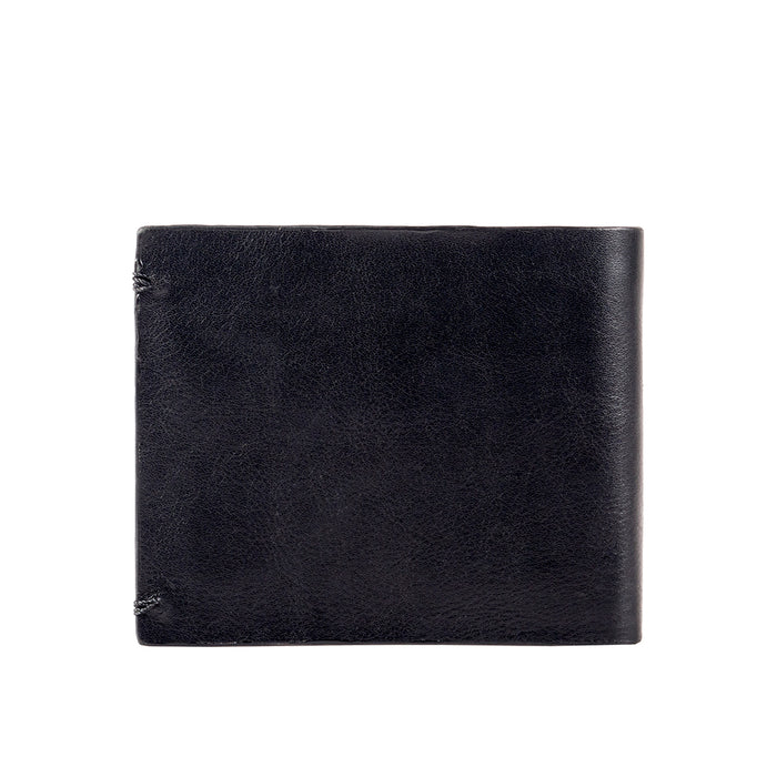 261-2021S  Black Leather Bi-Fold Wallet