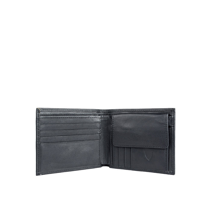 263-107F Black Leather Bi-Fold Wallet