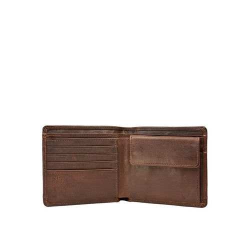 266-010 Brown Leather Bi-Fold Wallet