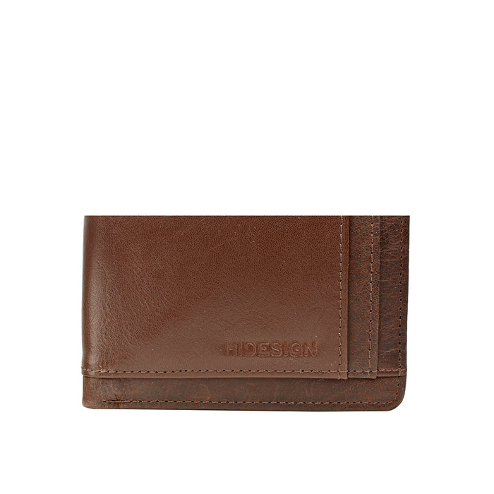 266-010 Brown Leather Bi-Fold Wallet
