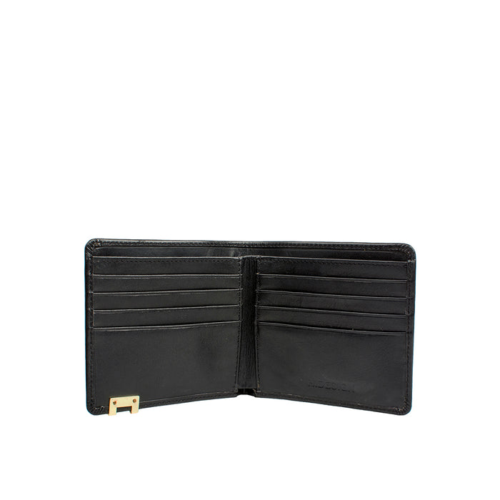 268-017 Black Leather Bi-Fold Wallet