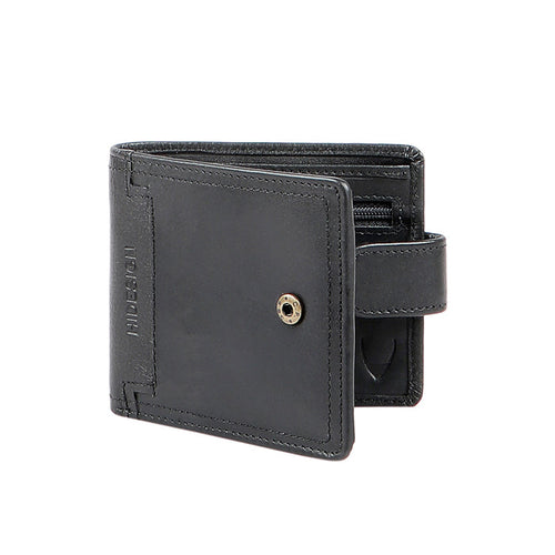 282-L103F Black Leather Bi-Fold Wallet