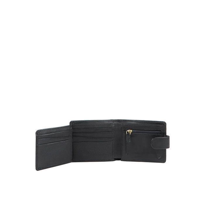 282-L103F Black Leather Bi-Fold Wallet