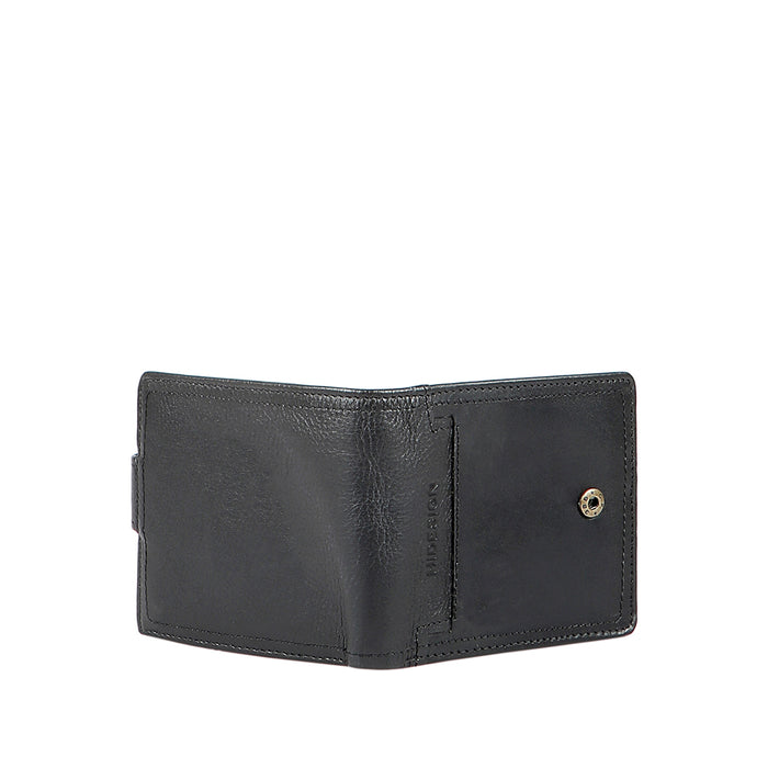 282-L103F Black Leather Bi-Fold Wallet