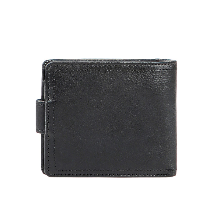 282-L103F Black Leather Bi-Fold Wallet