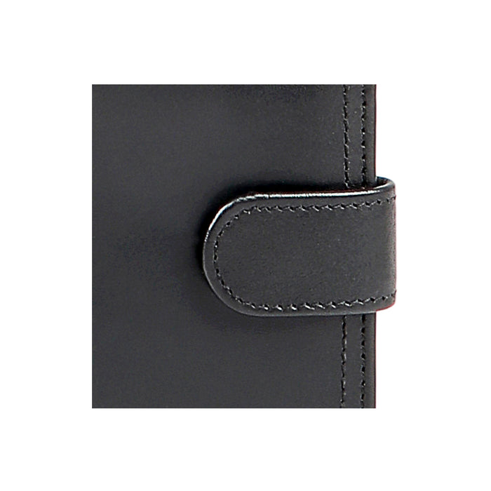 282-L103F Black Leather Bi-Fold Wallet
