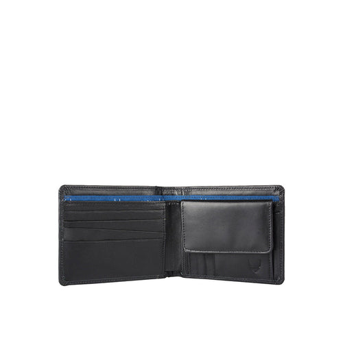 282 L107F Black Leather Bi-Fold Wallet