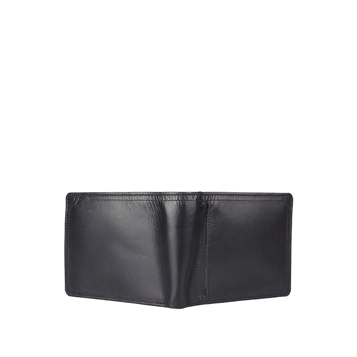 282 L107F Black Leather Bi-Fold Wallet