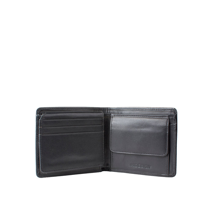 284-010F Black Leather Bi-Fold Wallet