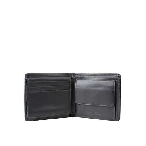 284-010F Black Leather Bi-Fold Wallet