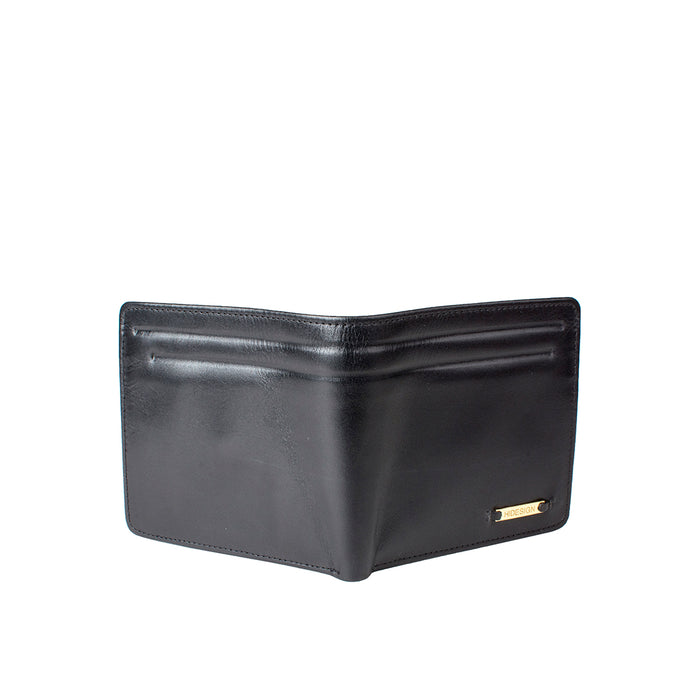 284-010F Black Leather Bi-Fold Wallet