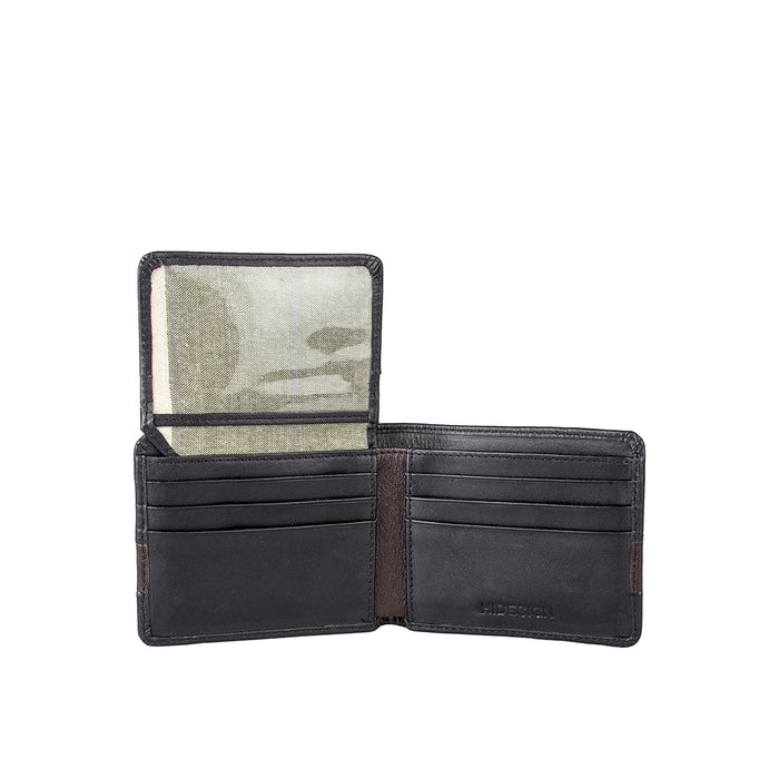 286-2021S- Black Leather Bi-Fold Wallet