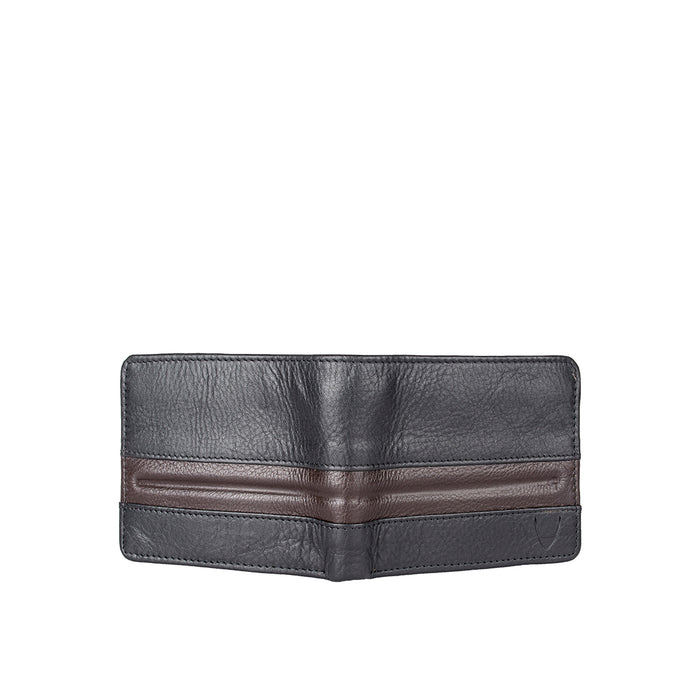 286-2021S- Black Leather Bi-Fold Wallet
