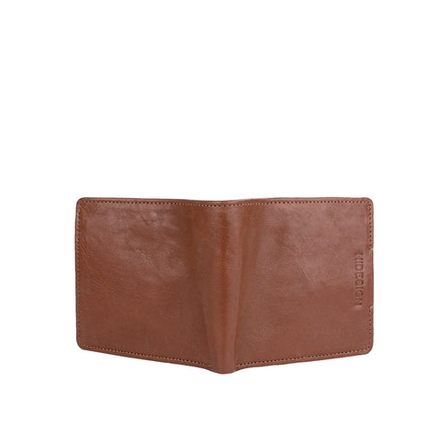 291-017 Tan Leather Bi-Fold Wallet