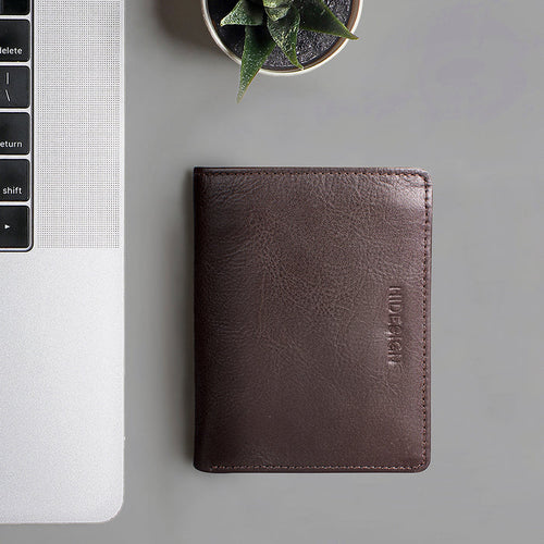 291-L108  Brown Leather Bi-Fold Wallet
