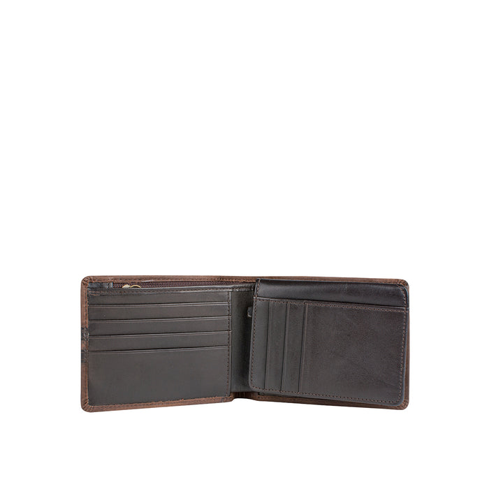 292-L109 Brown Leather Bi-Fold Wallet