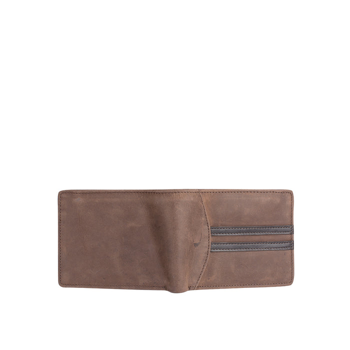 292-L109 Brown Leather Bi-Fold Wallet