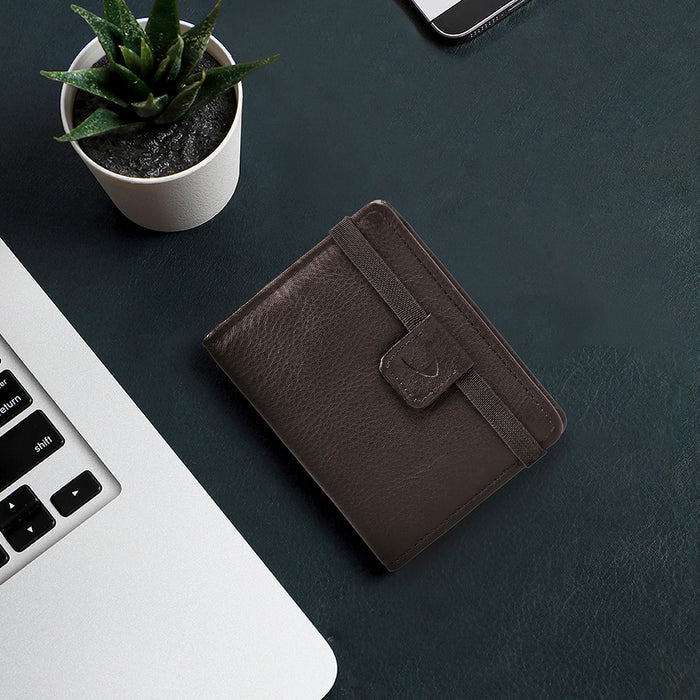 297-010B  Brown Leather Card Holder