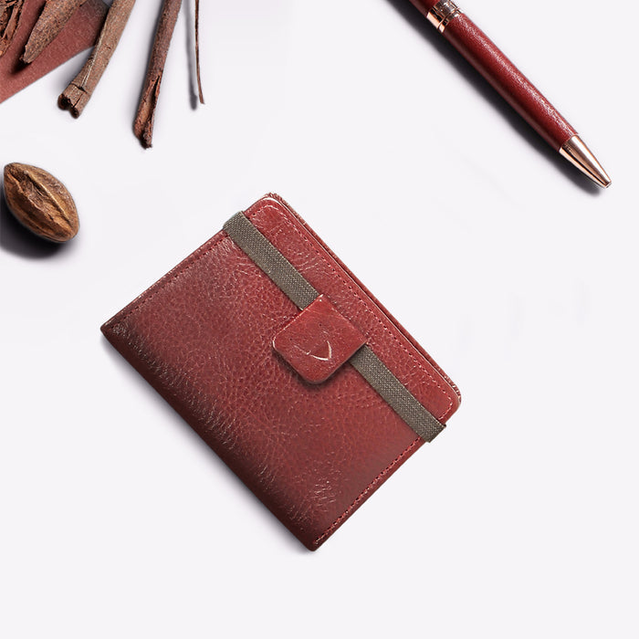 297-010B  Marsala Leather Card Holder