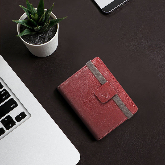 297-010B  Marsala Leather Card Holder