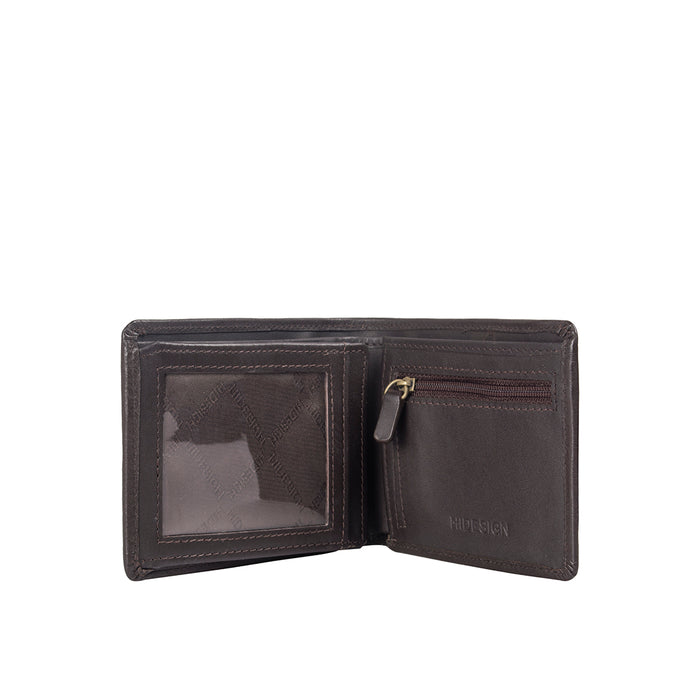 297-490 Brown Leather Bi-Fold Wallet