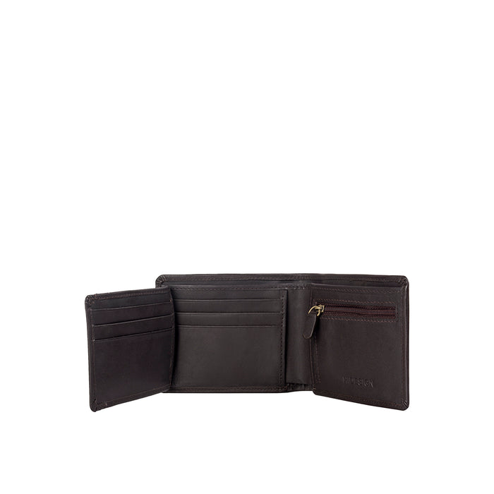 297-490 Brown Leather Bi-Fold Wallet