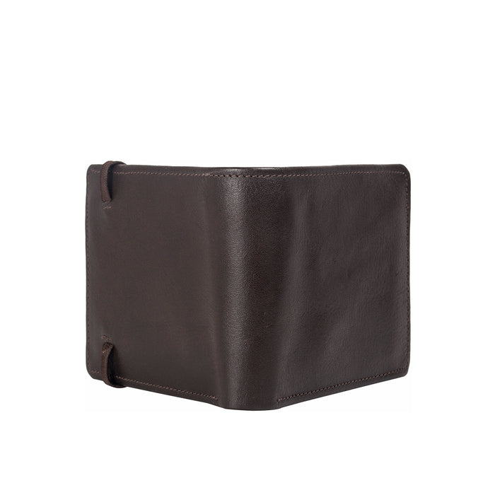 297-490 Brown Leather Bi-Fold Wallet