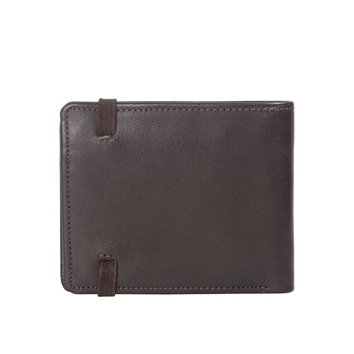 297-490 Brown Leather Bi-Fold Wallet