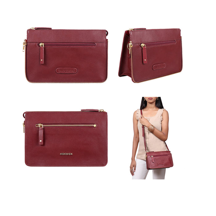 3 Musketeers 01 Red Leather Sling Bag