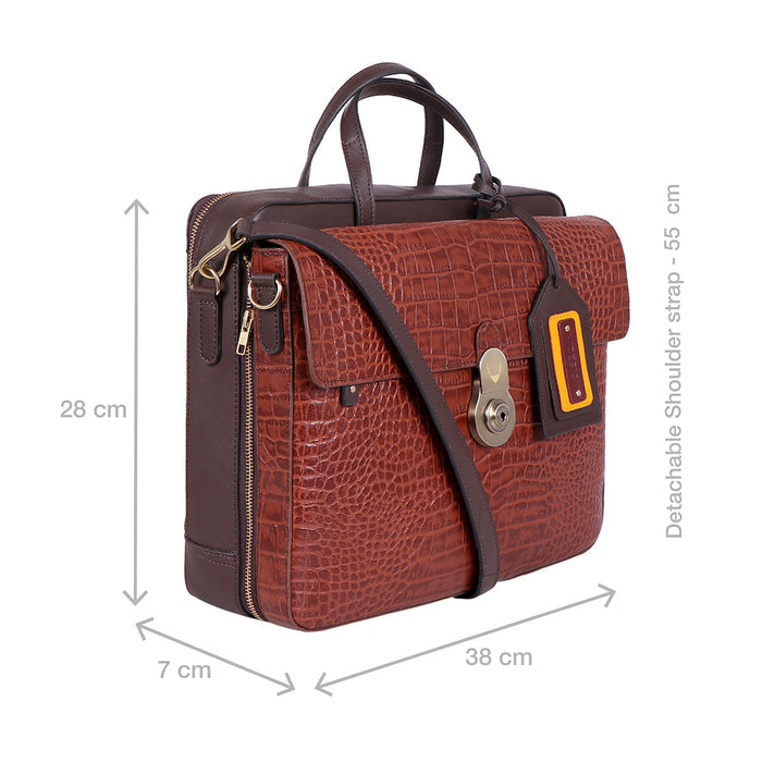 3 Musketeers 02 Tan Leather  Briefcase