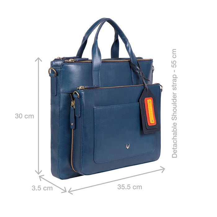 3 Musketeers 03 Blue Leather Satchel