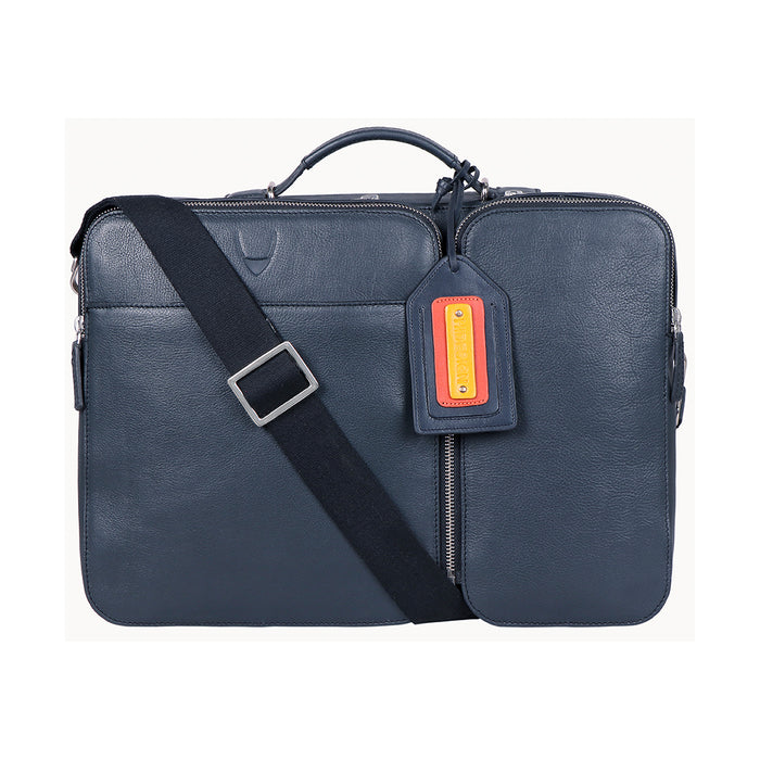 3 Musketeers 04 Blue Leather  Briefcase
